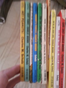 My own little personal collection of childhood Peanuts books that I found just recently.