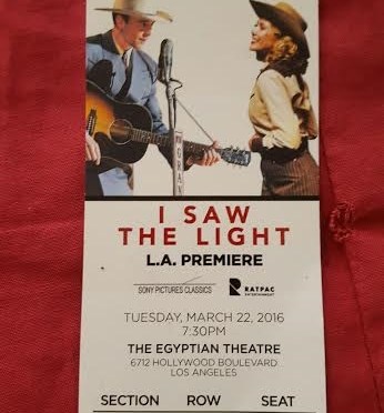 REVIEW PREMIERE OF: “I SAW THE LIGHT” (2016) Sony Pictures Classics